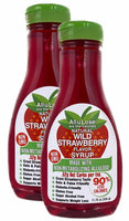 Natural Wild Strawberry flavored Non-GMO All-u-Lose Syrup - 11.75oz Bottle