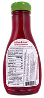 Natural Wild Strawberry flavored Non-GMO All-u-Lose Syrup - 11.75oz Bottle